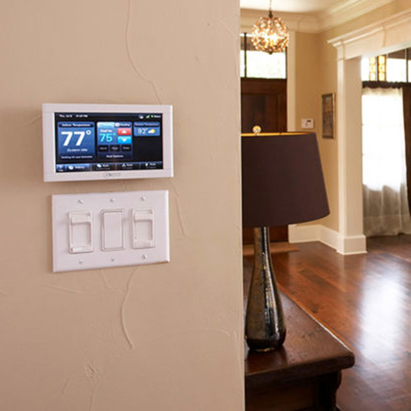 thermostat on the wall